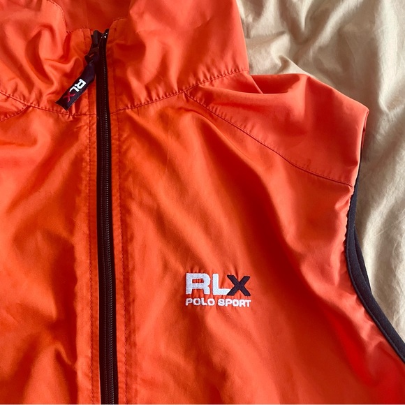 EUC!  Men’s vintage orange Polo Sport RLX running vest! Size S - Picture 2 of 5